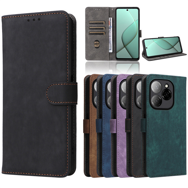 Luxury Anti-Theft Wallet Flip Cover PU Leather Mobile Smartphone Case for Tecno Spark 20 Pro 5G KJ8