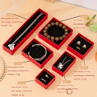 Usine Spot Rouge Ciel Terre Couverture Recyclable Estampage Conception Personnalisée Bijoux Emballage Boîte Cadeau pour Bagues Bracelets Colliers