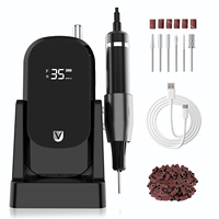 Machine à ongles de haute précision - Batterie rechargeable, embouts en céramique/alliage, écran LED, idéale pour les salons et l'usage domestique
