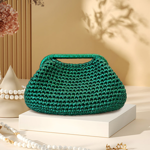 Handmade Metallic Texture <strong>Wedding</strong> Dinner Party Crochet <strong>Bags</strong> <strong>Clutch</strong> <strong>Bag</strong> Evening <strong>Bags</strong> <strong>for</strong> Women Luxury <strong>Wedding</strong> - Product Image 2