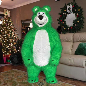 Costume de mascotte gonflable <span class=keywords><strong>ours</strong></span> blanc de 2,2 m pour <span class=keywords><strong>adulte</strong></span>, tenue de scène pour fête de Noël, costume de personnage - Product Image 2
