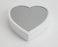 Miroir magique en forme de coeur personnalisé avec cadre photo, lampe de nuit 3d