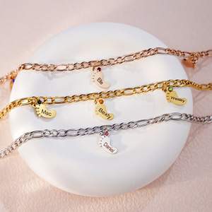 Dropshipping 14K rodio chapado en <span class=keywords><strong>oro</strong></span> rosa talla grande pulsera tricolor Acero inoxidable joyería de mujer - Product Image 1