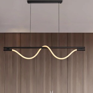 โคมไฟระย้าดีไซน์ทันสมัยแบบมินิมอล โคมไฟเพดานสำหรับโชว์รูม ห้องรับประทานอาหาร เคาน์เตอร์บาร์ ศิลปะสร้างสรรค์ โคมไฟเพดานลายเส้นถัก - Product Image 3