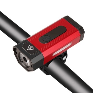 Faro de bicicleta estándar alemán, aleación de aluminio roja, LED, resistente al agua, 4 modos, luz para bicicleta de montaña, equipo de ciclismo al aire libre - Product Image 1