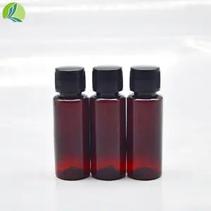 Pharmaceutical 10ml 20ml PET Brown Plastic Syrup Bottles Oral Liquid Medicine Packaging Containers With Measuring Cup