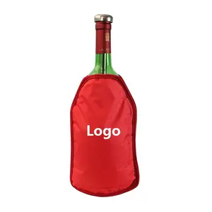 Polyester Individuelle Wein bierflasche Kühler hülle & Gel packung Kunden spezifische isolierte Baby flaschen tasche Weinflasche Wasserdichte Jacke