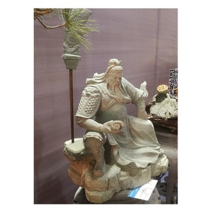 Estatua de <span class=keywords><strong>Buda</strong></span> Guangong <span class=keywords><strong>Chino</strong></span> de Mármol Blanco Pulido, Estatua de Kwan Kong, Escultura de Guan Yu - Product Image 2