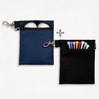 Pochette pour tee de golf avec clip, résistante à l'eau, en Oxford 600D, porte-balles de golf, porte-tees pour accessoires de golf