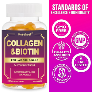 Integratore in Gommose di Collagene Idrolizzato Vegano HALAL e Biotina per Capelli, Pelle e Unghie, Etichetta Privata OEM, Vendita all'Ingrosso - Product Image 5