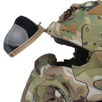 Casque tactique HL-98, casque de communication intégré, casque de fête avec masque intégral en éventail
