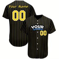 Jersey Baseball Anak Laki-laki Cepat Kering Bernapas 100% Poliester Seragam Tim Olahraga Anak-anak dan Dewasa Logo Kustom Grosir