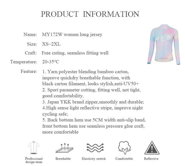 Mcycle Yep Kleurrijke Wielertruien Vrouwen Lange Mouw Sublimatie Fiets Jersey Uv Bescherming Fietskleding