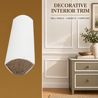 Moulures demi-rondes personnalisées en bois apprêté et MDF pour panneaux muraux, meubles et garnitures décoratives OEM ODM