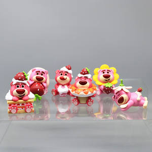 Accesorios de Decoración para Automóviles, Figura de Acción Personalizada en 3D de un Adorable Oso de Fresa de Dibujos Animados, Regalo para Niños, Fiesta de Cumpleaños, Figuras de Acción para Pastel - Product Image 2