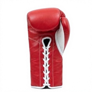 Gants de boxe rouges, gants d'entraînement pour arts martiaux, gants de combat à doigts entiers pour la pratique de la boxe, unisexe - Product Image 4