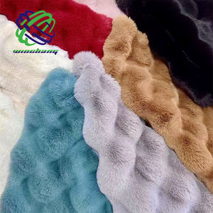 Новинка, роскошная пушистая плюшевая 3D ткань из искусственного меха кролика для одежды, одеяло - Product Image 3