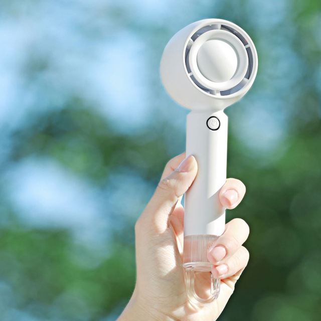 2024 New Design Personal Handheld Fan USB Rechargeable 1200mAh Plastic Portable Mini Flashlight Touch Control Household Outdoor