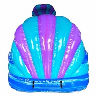Tobogán Acuático Inflable de Doble Carril Mermaids Cove de 18 pies, Uso Comercial, Material de PVC