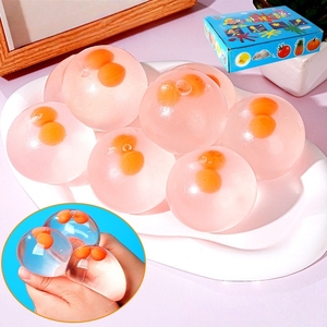 ของเล่นบีบไข่ใส บีบน้ำได้ บรรเทาความเครียด ของเล่นเสริมพัฒนาการสัมผัส ของเล่นบีบนุ่มพิเศษสำหรับเด็ก - Product Image 2