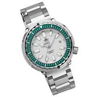 Montre automatique de plongée vintage pour homme, bracelet en acier inoxydable, cadran vert, montre de sport d'extérieur, fabrication ODM OEM
