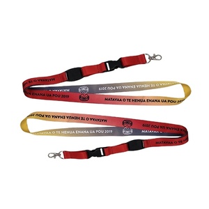 BSCI Custom Printed RPET <b>Polyester</b> <b>Lanyards</b> with Badge Reel - Product Image 1