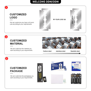 Lames de <span class=keywords><strong>rasoir</strong></span> à double tranchant personnalisées en gros, acier inoxydable, lames de <span class=keywords><strong>rasoir</strong></span> de barbier tranchantes, 10 pièces par boîte - Product Image 6