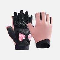 Guantes Deportivos Ligeros de Medio Dedo para Mujer, Transpirables, Antideslizantes, para Entrenamiento, Levantamiento de Pesas, Gimnasio, con Palma en Forma de Corazón, OEM