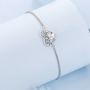 <span class=keywords><strong>Bracelet</strong></span> chaîne en <span class=keywords><strong>argent</strong></span> sterling 925 rétro <span class=keywords><strong>Arbre</strong></span> <span class=keywords><strong>de</strong></span> <span class=keywords><strong>Vie</strong></span> avec breloque cœur en pierre <span class=keywords><strong>de</strong></span> lune réglable pour <span class=keywords><strong>femme</strong></span>, décoration <span class=keywords><strong>de</strong></span> poignet BSB234 - Product Image 2