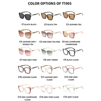 TWOOO T1905 OEM et ODM Lunettes de soleil carrées rétro polyvalentes et tendance, style Hot Girl, nouvelles lunettes, vente en gros d'usine