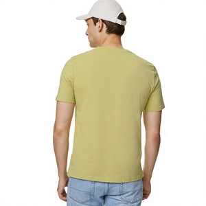Men's Regular Fit O-Neck T-Shirt Solid Color Short Sleeve Casual Wear Regular Fit Tees Cotton Jersey Plain Dyed T-Shirts - Product Image 2