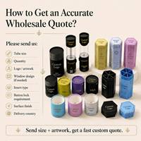Tube en papier cylindrique holographique UV pour logos, anti-odeur, lot de 6, pour pré-rouleaux de cigarettes, porte-cigares, boîte hexagonale en papier personnalisée