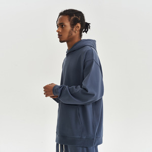 Otoño hombres 100% algodón FOG Hoodie marca de moda americana 450G Terry chaleco con capucha patrón sólido ajuste suelto nuevo Blockbuster - Product Image 1
