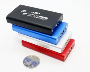 Aluminium USB 3.0 untuk M SATA SSD Case Solid State Disk Mini Eksternal SSD Enclosure 1.8 Inch SSD Kotak