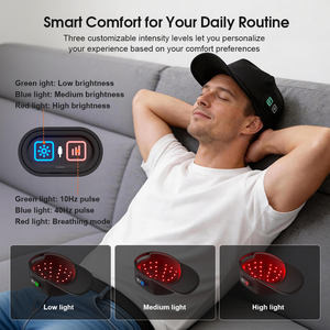 Casque de thérapie LED rouge sans fil, 72 LED à triple puce pour les professionnels, rechargeable, 3 modes de pulsation, certifié CE - Product Image 2