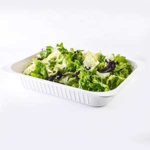 CPET ovable 2 compartimento vedação descartável alimentos companhia aérea recipiente CPET com filme anti-embaciamento - Product Image 1