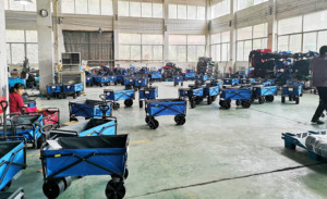 ヘビーデューティーオフロードワゴン 大容量 キャンプ ハイキング 荷物運搬カート デュアルベアリング 折りたたみ式プルカート ビーチピクニック用 - Product Image 3