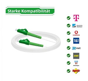 Cable de Extensión de Fibra Óptica con Conectores LC/APC de Alta Velocidad y Durabilidad, Adaptador <span class=keywords><strong>Gratuito</strong></span> para Telecomunicaciones <span class=keywords><strong>Vodafone</strong></span> 1&1 M-net FRITZ (15m) - Product Image 2