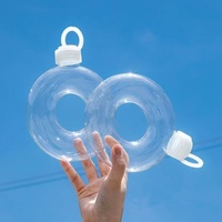 Bouteilles de thé au lait en plastique en forme de beignets mignons écologiques de 500ml bouteille de jus d'eau de sport de voyage tasse à boire pour les enfants