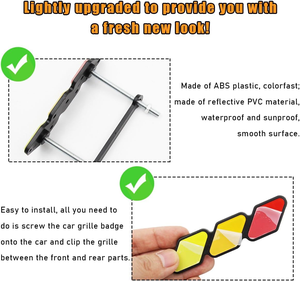 สติกเกอร์ติดกระจังหน้ารถยนต์3สีคุณภาพสูงตราสัญลักษณ์อะคริลิคสำหรับโตโยต้าทาโคมา4รันเนอร์ทุนดรา RAV4ไฮแลนเดอร์ EOD รูปลอกรถ - Product Image 4