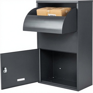 Waterproof Galvanized Steel Lockable Parcel <b>Drop</b> <b>Box</b> Outdoor Curbside Secure Mailbox Large Storage for Home Apartment Office - Product Image 1