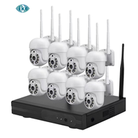 Eseecloud Kit NVR nirkabel WIFI, kamera luar ruangan Audio AI CCTV PTZ Mini 3MP 5MP keamanan 4CH 8CH 2.4G 5G, Alarm penglihatan malam