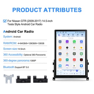 Navihua New Design 14.5 Inch Touch Screen Android Car Radio GPS DSP Multimedia Carplay Auto <b>Stereo</b> Unit for Nissan GTR 2009-2017 - Product Image 6