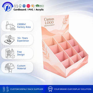 Support de présentation en carton PDQ personnalisable et écologique pour comptoir, idéal pour baumes à lèvres et produits de soin - Product Image 4