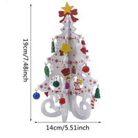 Großhandel Handgefertigter Hölzerner Mini-Weihnachtsbaum Kleiner Tisch-Kieferbaum für Feiertagspartys Heim-Tischdekoration 3D Weihnachtsschmuck