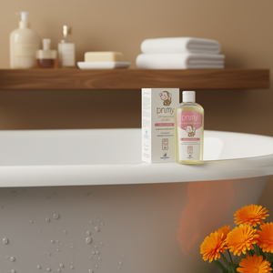 Huile adoucissante hydratante Prumy 100 ml Calendula Vitamine E Testée dermatologiquement - Product Image 3