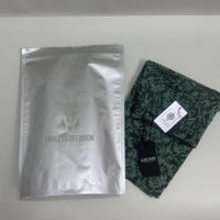 Sacs refermables en aluminium avec fermeture éclair argentée, logo personnalisé imprimé, pour l'emballage de vêtements