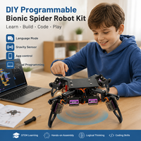 Zetok SR01 Robot Araña Biónico de Cuatro Patas, Programación STEM para ESP8266, Kit de Montaje DIY para Adolescentes, Educación Maker