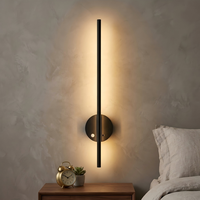 Applique murale LED minimaliste à piles, sans fil, magnétique, pour salon, chambre à coucher, chevet, lampe décorative CCT