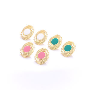 Acero inoxidable 18K oro espiral <span class=keywords><strong>ojo</strong></span> huracán forma moda colorido Stud pendientes diseño clásico resina pendientes - Product Image 1